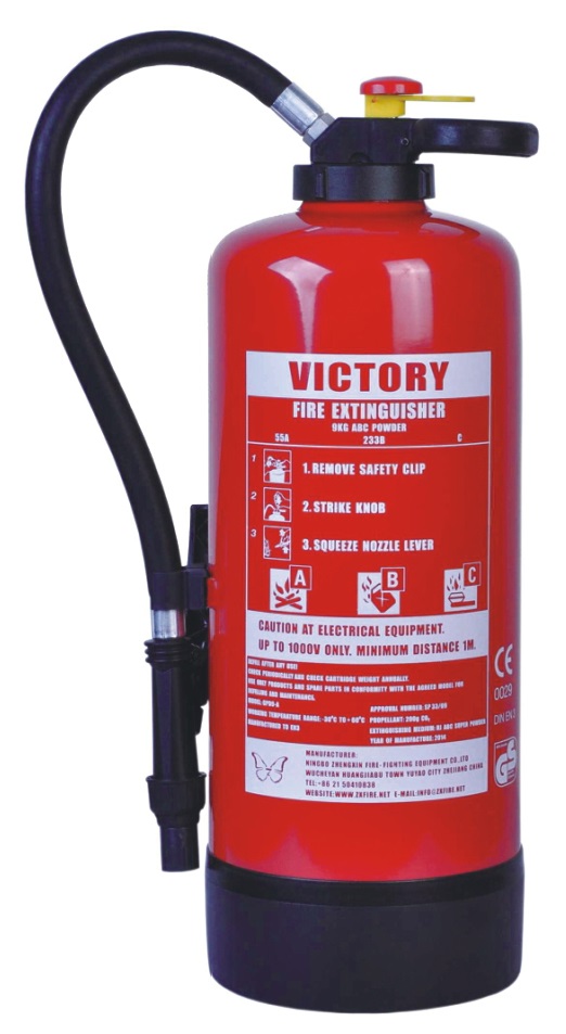 9kg - Inside Gas Cartridge Operated  Dry Chemical Powder Fire Extinguisher Model:gpd9e-a