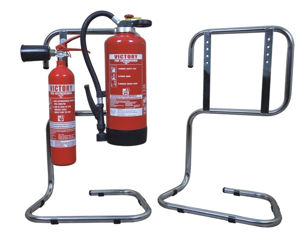 Double Chrome Fire Extinguisher  Stand  Model : Zx-037-003