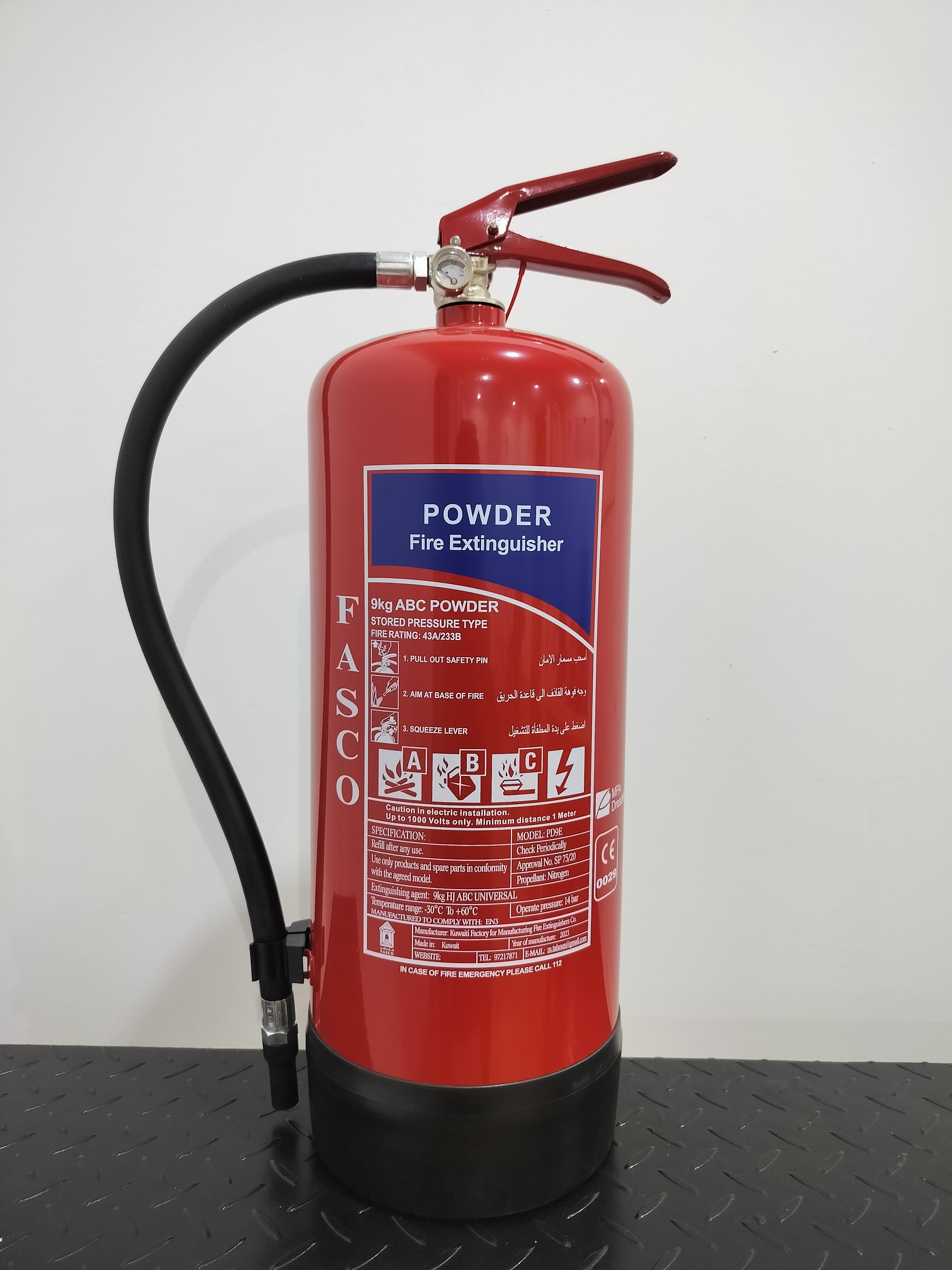 9kg  Fire Dry Chemical Powder Fire Extinguisher Model:pd9e