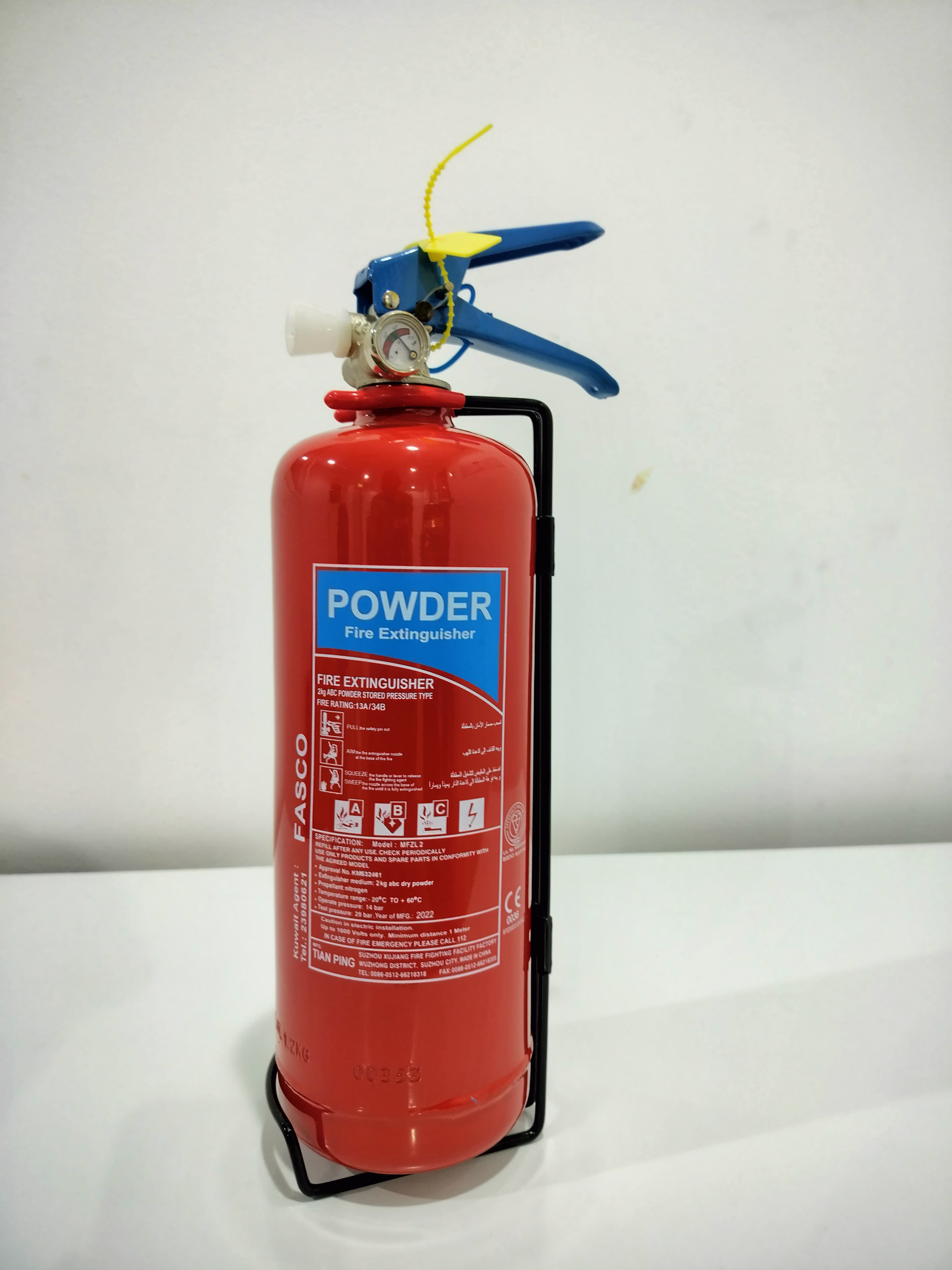 2kg  Dry Chemical Powder Fire Extinguish, Model: Mfzl2[xj01-02]