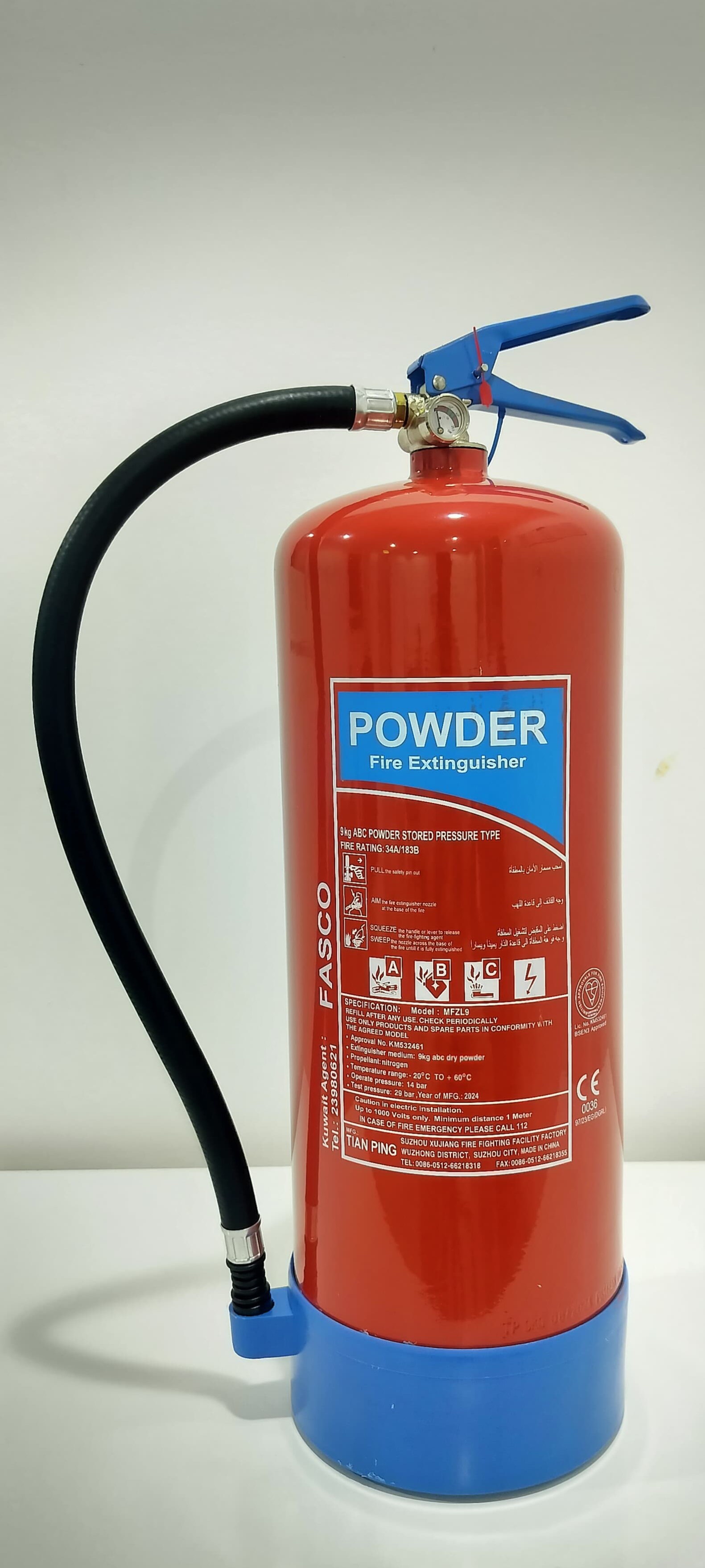 9kg  Dry Chemical Powder Fire Extinguish, Model: Mfzl9[xj01-04]